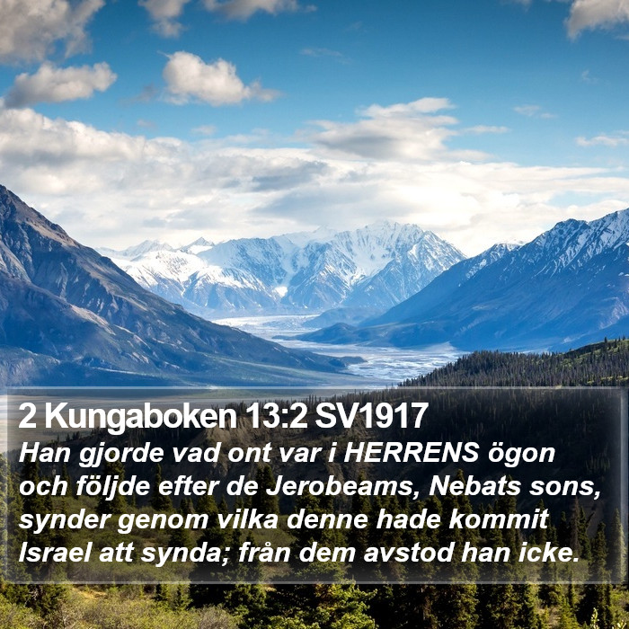 2 Kungaboken 13:2 SV1917 Bible Study