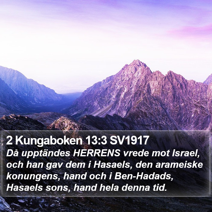 2 Kungaboken 13:3 SV1917 Bible Study