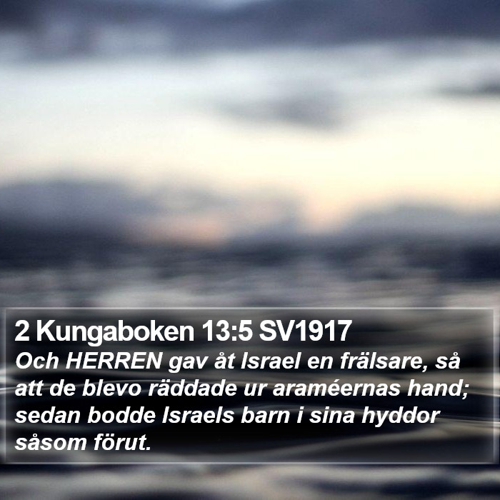 2 Kungaboken 13:5 SV1917 Bible Study