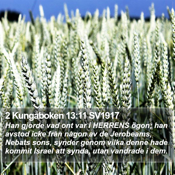 2 Kungaboken 13:11 SV1917 Bible Study