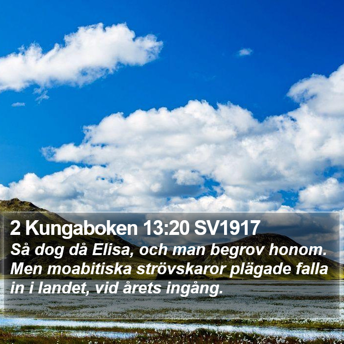 2 Kungaboken 13:20 SV1917 Bible Study