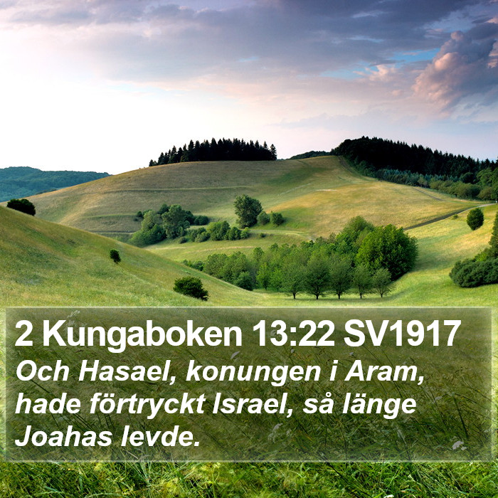 2 Kungaboken 13:22 SV1917 Bible Study