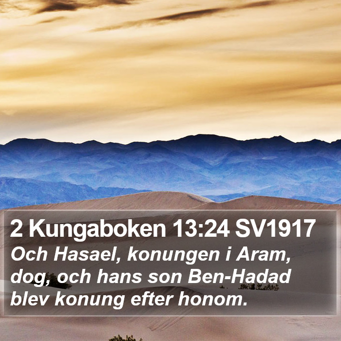 2 Kungaboken 13:24 SV1917 Bible Study