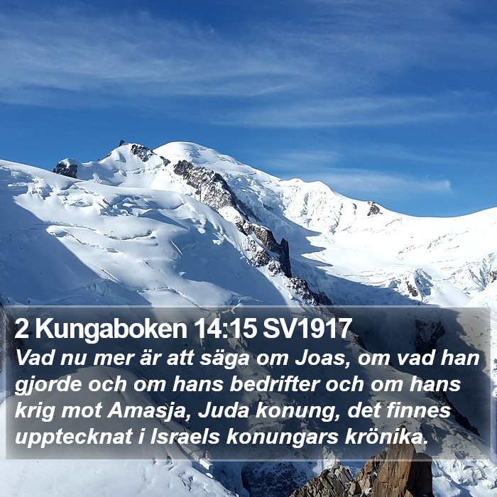 2 Kungaboken 14:15 SV1917 Bible Study