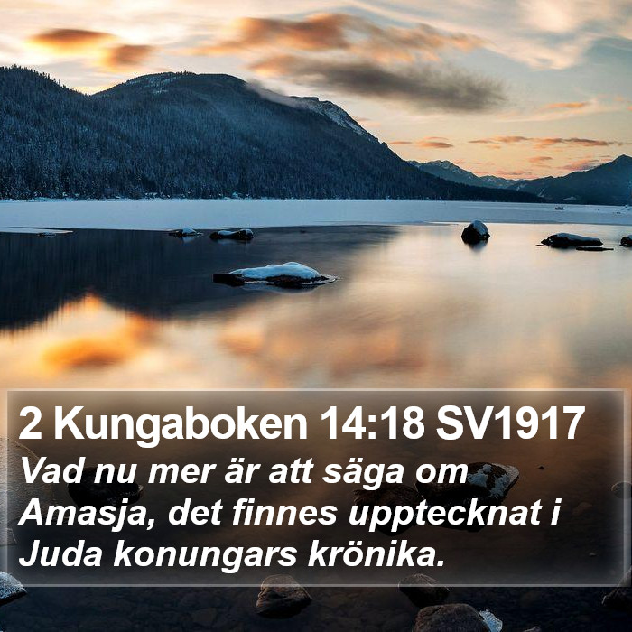 2 Kungaboken 14:18 SV1917 Bible Study