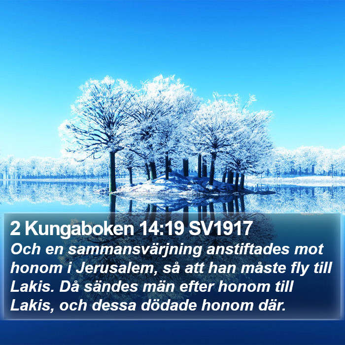 2 Kungaboken 14:19 SV1917 Bible Study