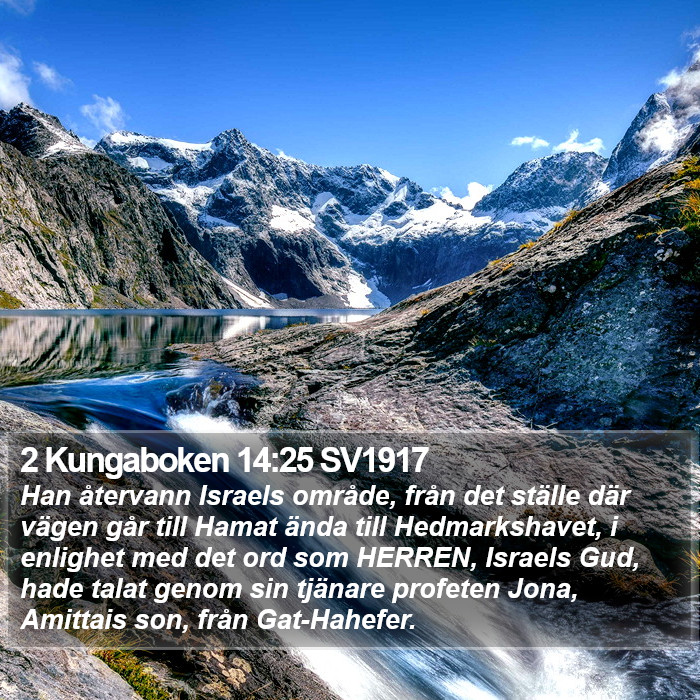 2 Kungaboken 14:25 SV1917 Bible Study