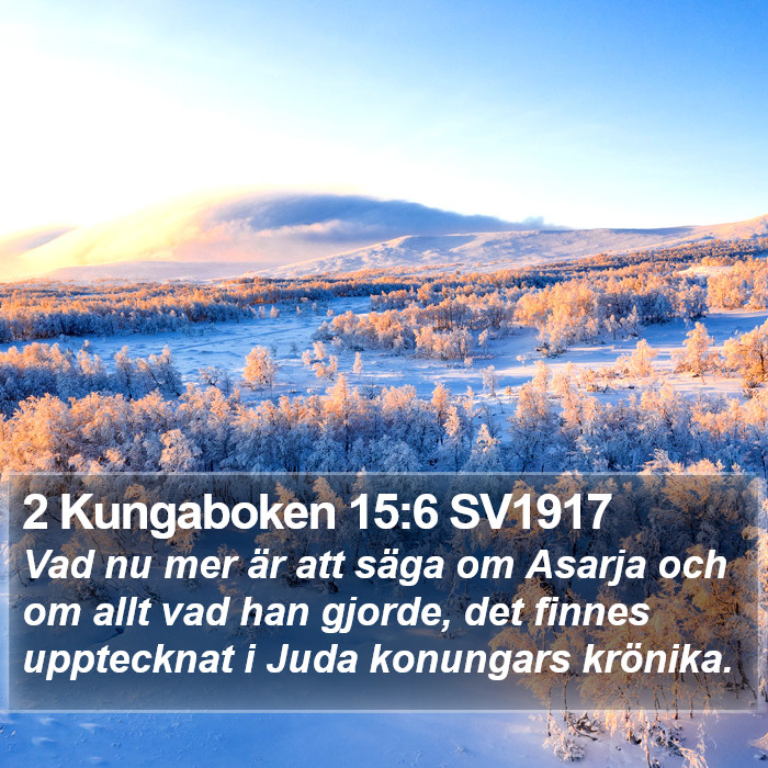 2 Kungaboken 15:6 SV1917 Bible Study