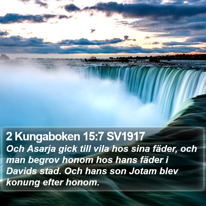 2 Kungaboken 15:7 SV1917 Bible Study