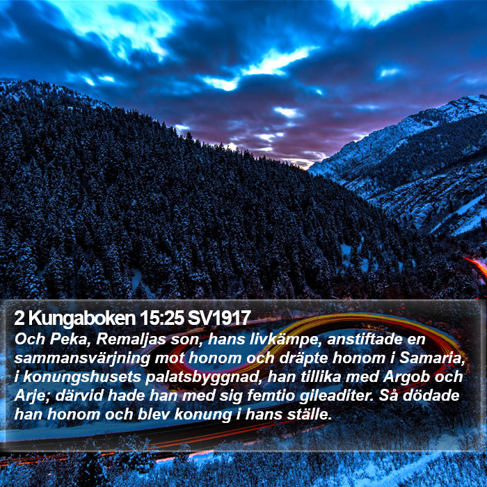 2 Kungaboken 15:25 SV1917 Bible Study