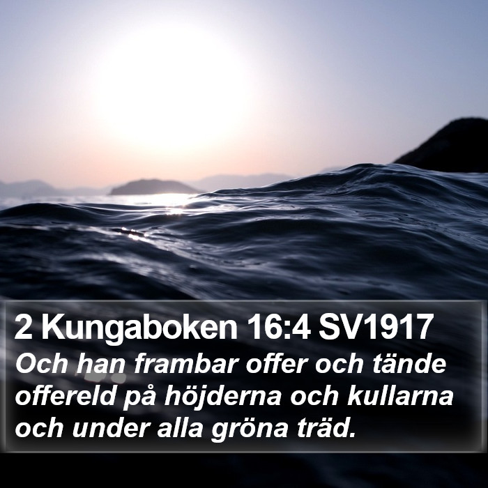 2 Kungaboken 16:4 SV1917 Bible Study