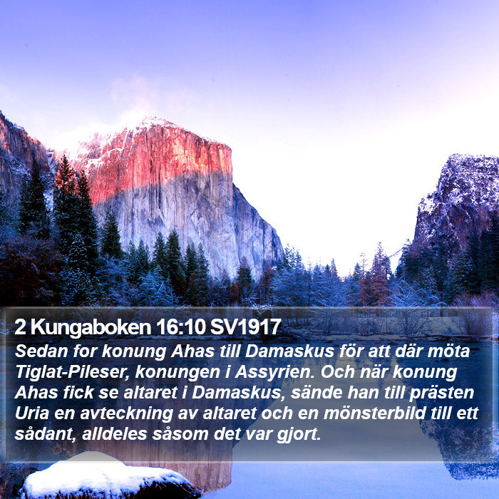 2 Kungaboken 16:10 SV1917 Bible Study