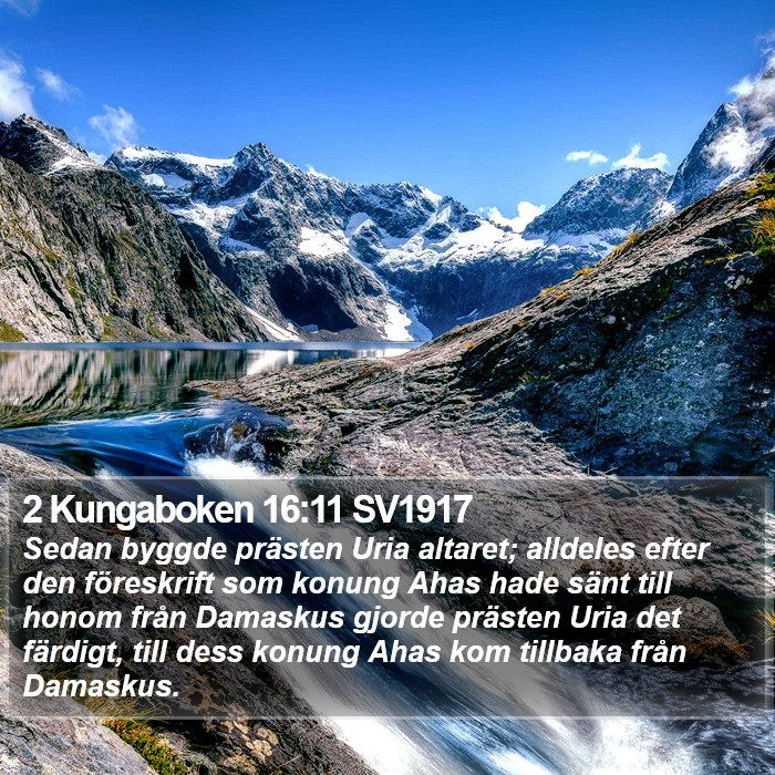 2 Kungaboken 16:11 SV1917 Bible Study