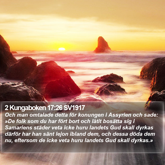 2 Kungaboken 17:26 SV1917 Bible Study