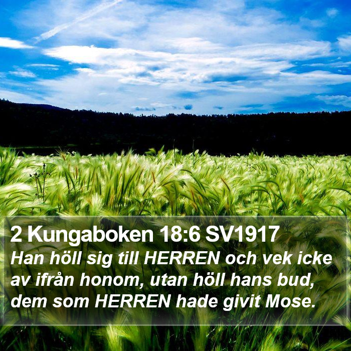 2 Kungaboken 18:6 SV1917 Bible Study