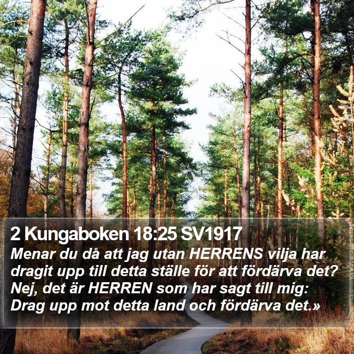 2 Kungaboken 18:25 SV1917 Bible Study