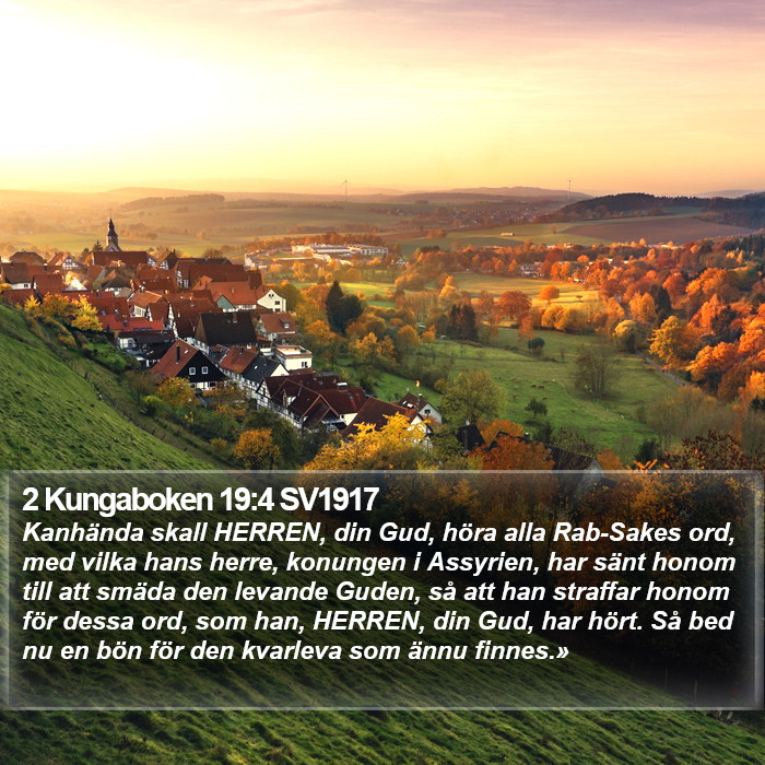2 Kungaboken 19:4 SV1917 Bible Study