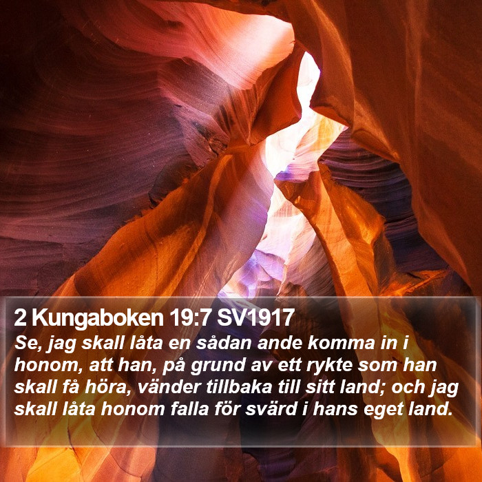 2 Kungaboken 19:7 SV1917 Bible Study