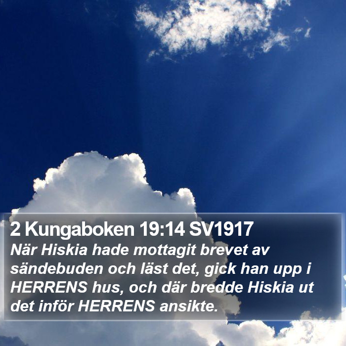 2 Kungaboken 19:14 SV1917 Bible Study