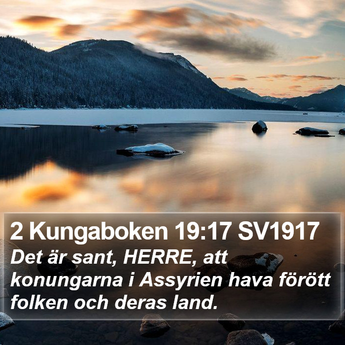 2 Kungaboken 19:17 SV1917 Bible Study