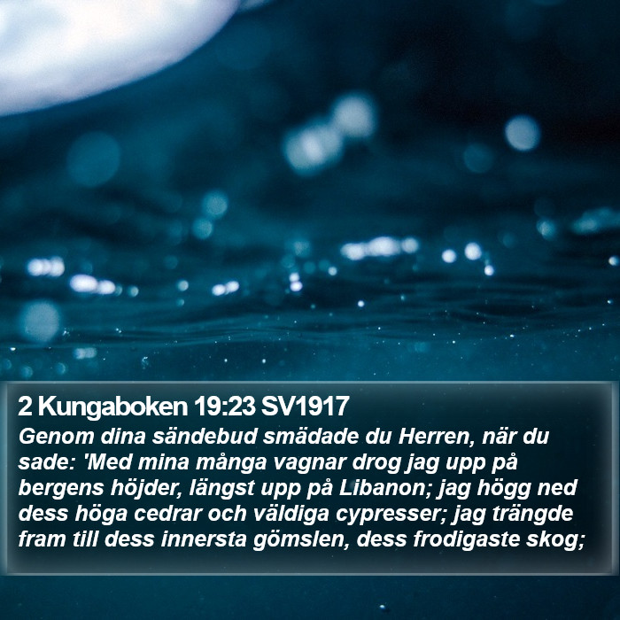 2 Kungaboken 19:23 SV1917 Bible Study
