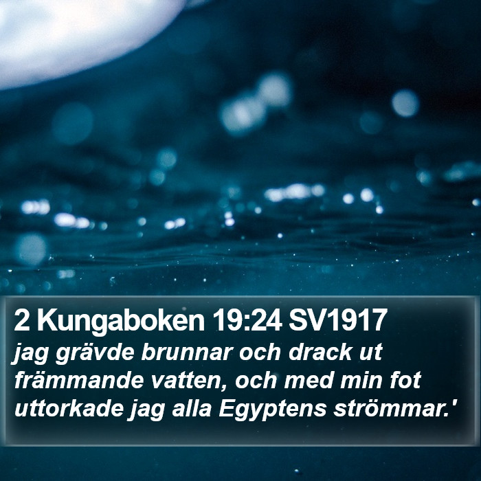 2 Kungaboken 19:24 SV1917 Bible Study