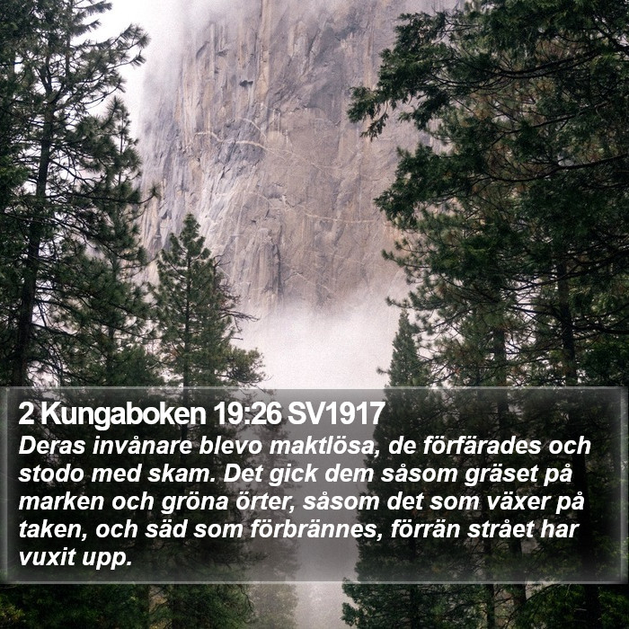 2 Kungaboken 19:26 SV1917 Bible Study