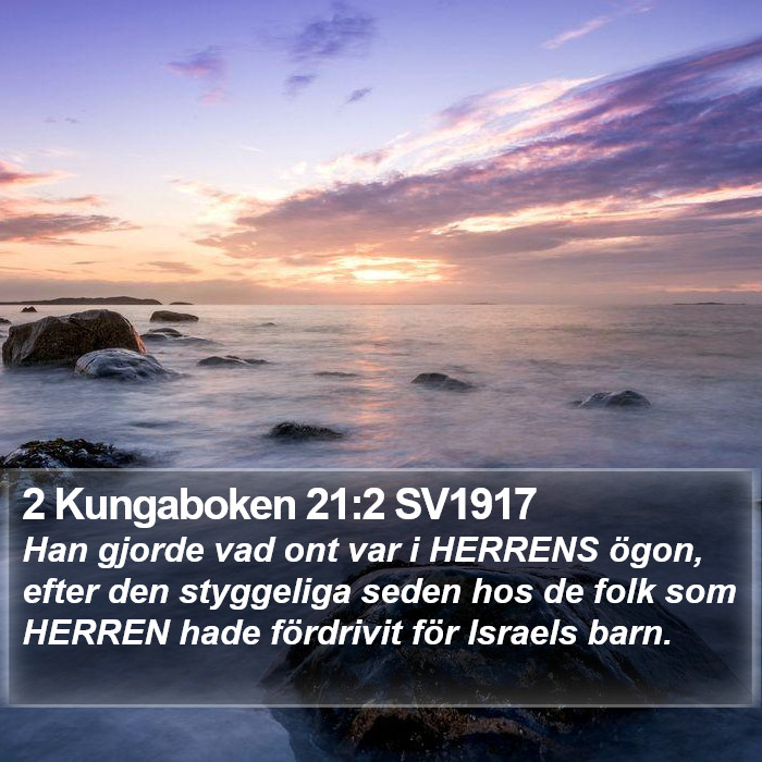 2 Kungaboken 21:2 SV1917 Bible Study