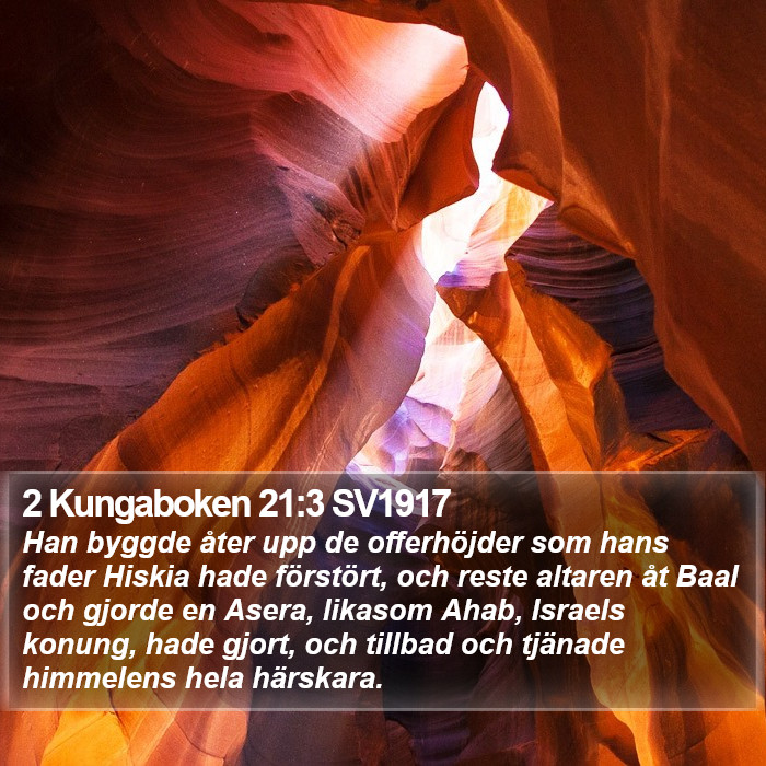 2 Kungaboken 21:3 SV1917 Bible Study