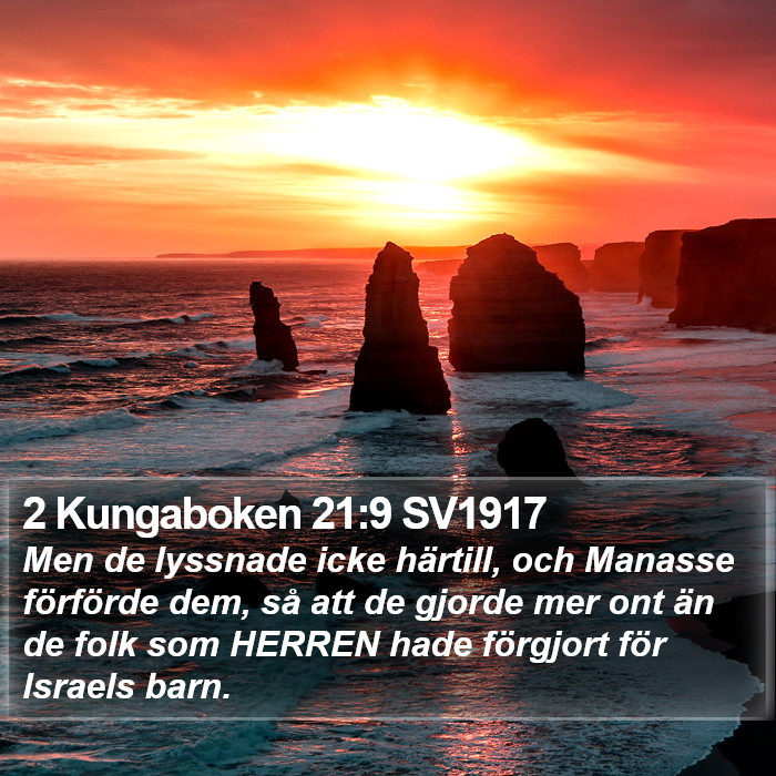 2 Kungaboken 21:9 SV1917 Bible Study