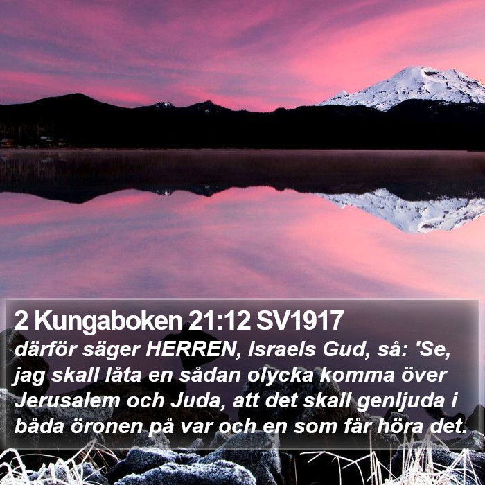 2 Kungaboken 21:12 SV1917 Bible Study