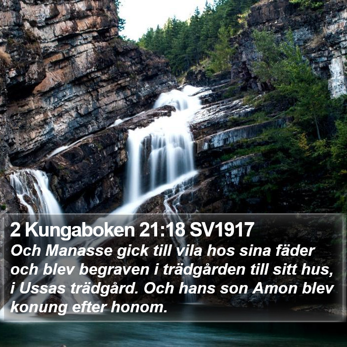 2 Kungaboken 21:18 SV1917 Bible Study