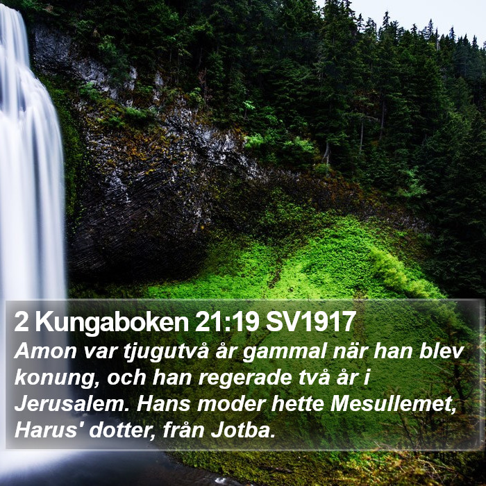 2 Kungaboken 21:19 SV1917 Bible Study