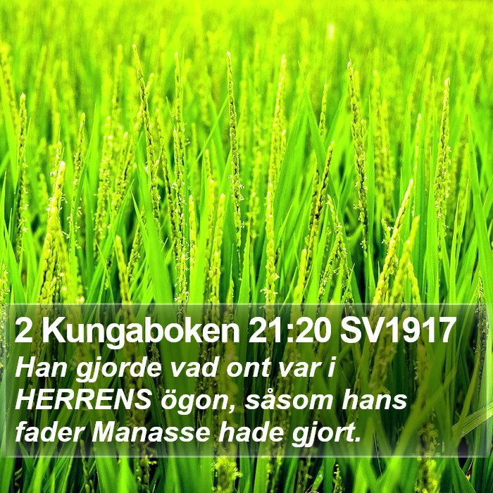 2 Kungaboken 21:20 SV1917 Bible Study