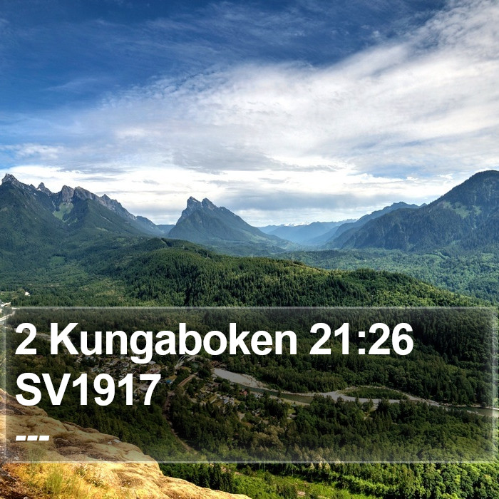 2 Kungaboken 21:26 SV1917 Bible Study