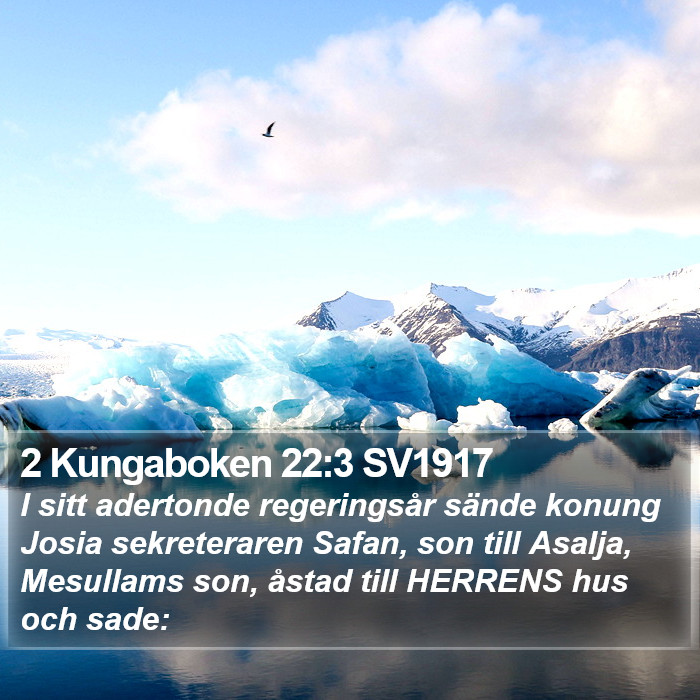 2 Kungaboken 22:3 SV1917 Bible Study