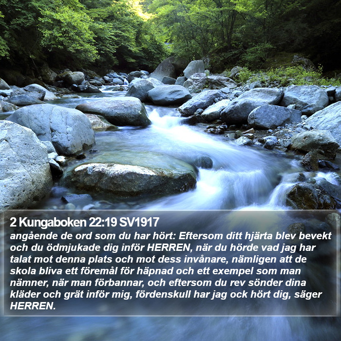 2 Kungaboken 22:19 SV1917 Bible Study