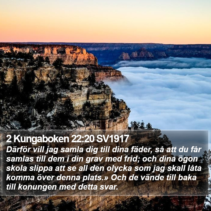 2 Kungaboken 22:20 SV1917 Bible Study