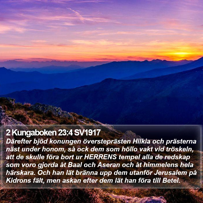2 Kungaboken 23:4 SV1917 Bible Study