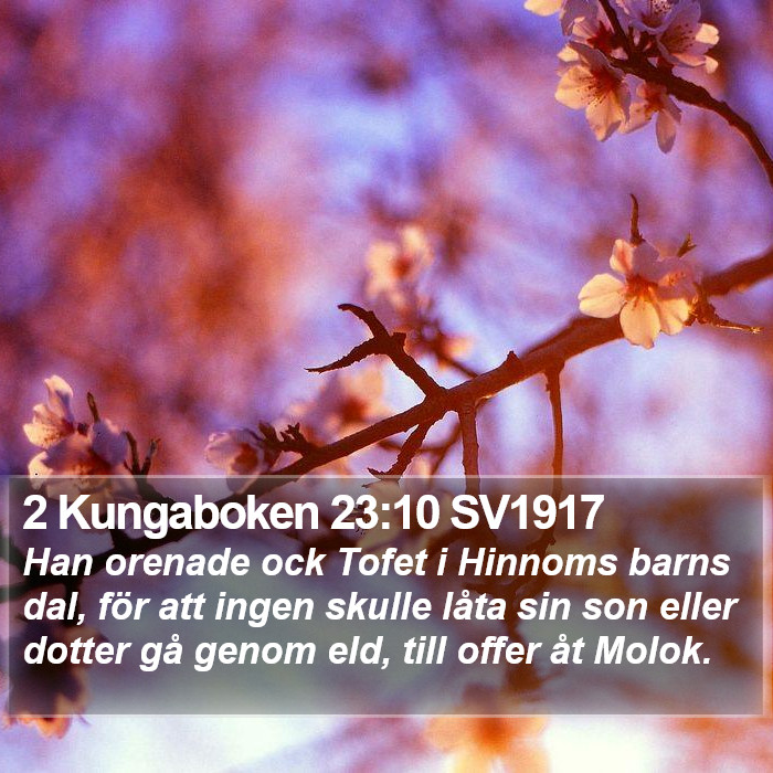 2 Kungaboken 23:10 SV1917 Bible Study