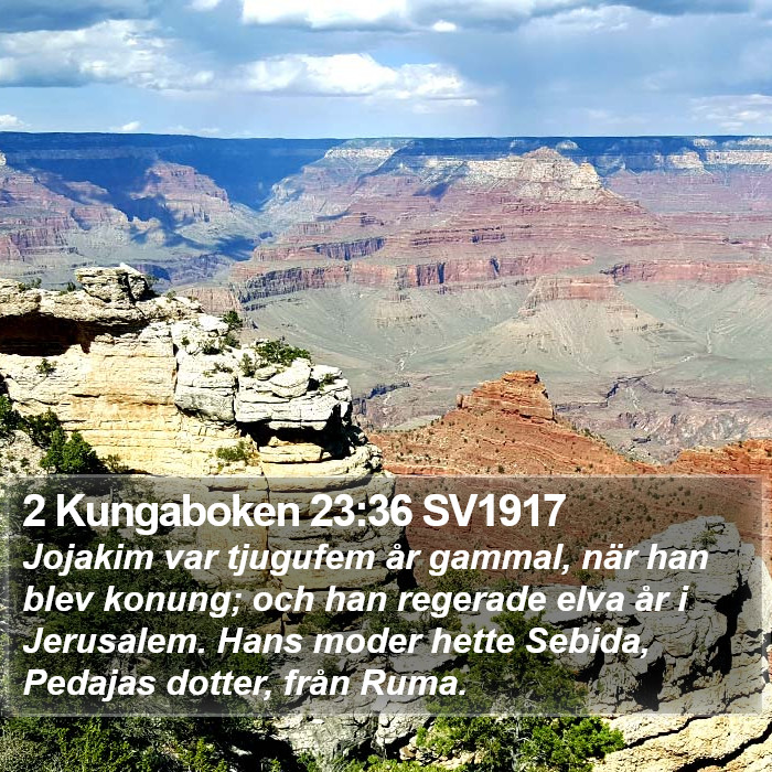 2 Kungaboken 23:36 SV1917 Bible Study