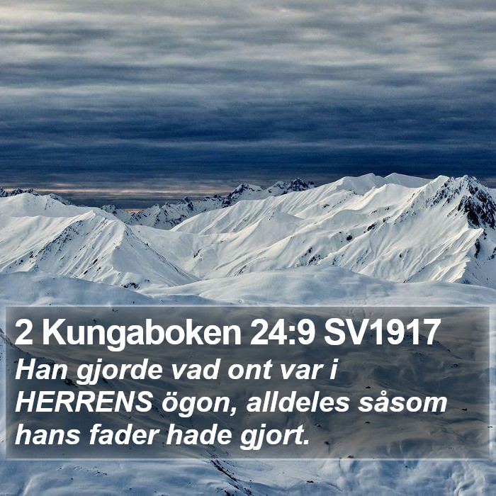 2 Kungaboken 24:9 SV1917 Bible Study