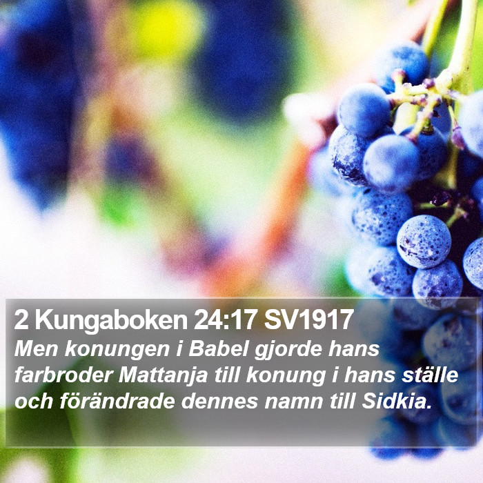 2 Kungaboken 24:17 SV1917 Bible Study