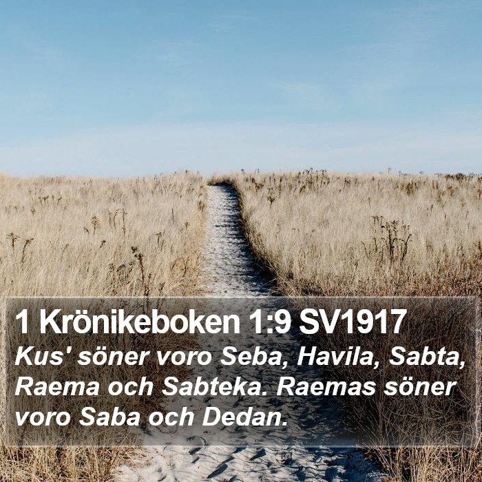 1 Krönikeboken 1:9 SV1917 Bible Study