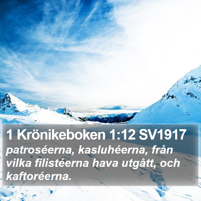 1 Krönikeboken 1:12 SV1917 Bible Study