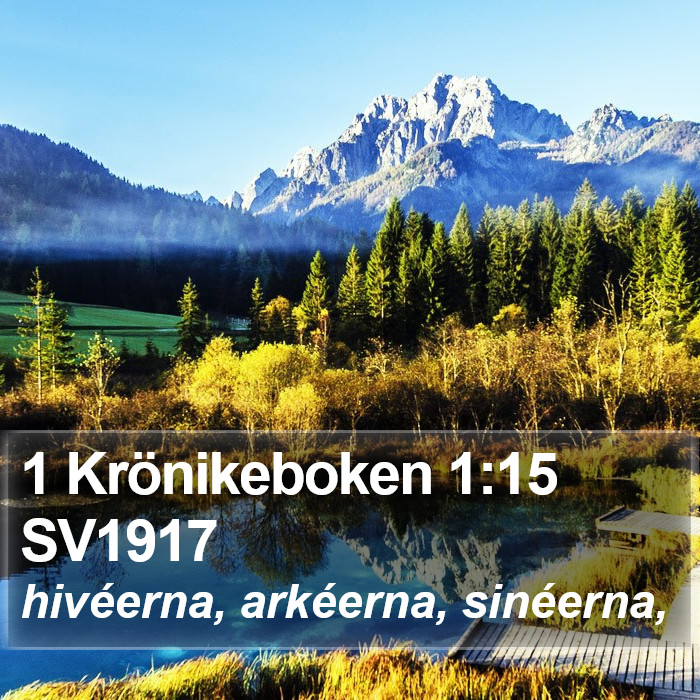 1 Krönikeboken 1:15 SV1917 Bible Study