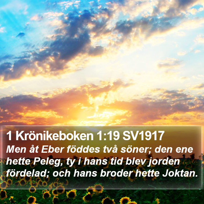 1 Krönikeboken 1:19 SV1917 Bible Study