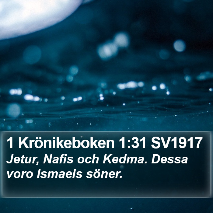 1 Krönikeboken 1:31 SV1917 Bible Study