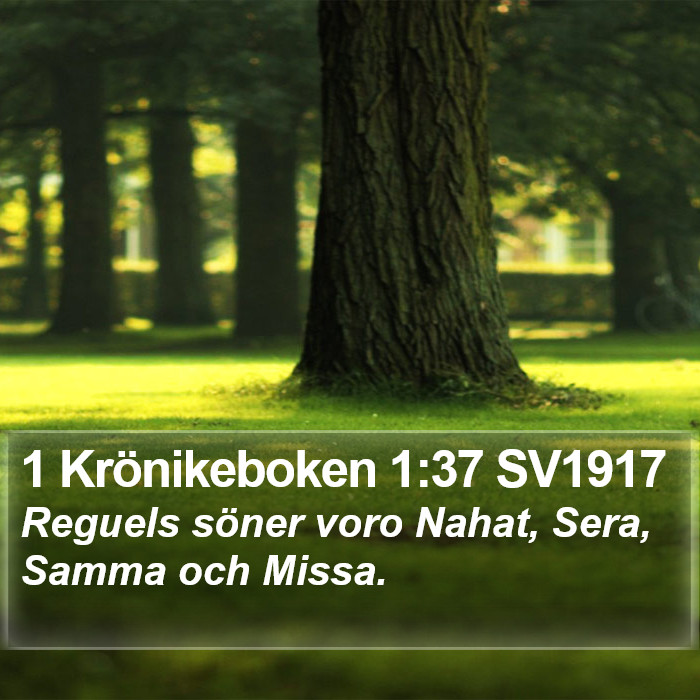 1 Krönikeboken 1:37 SV1917 Bible Study