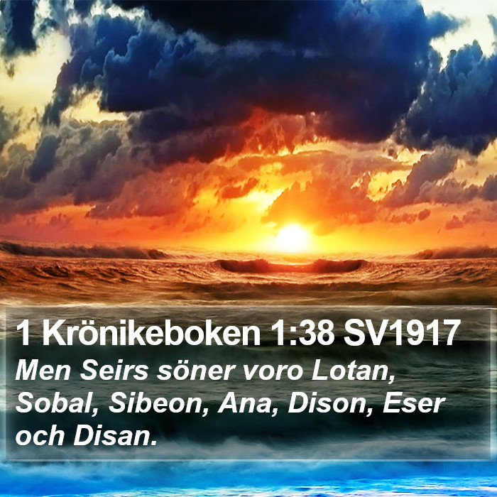 1 Krönikeboken 1:38 SV1917 Bible Study